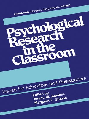 cover image of Psychological Research in the Classroom